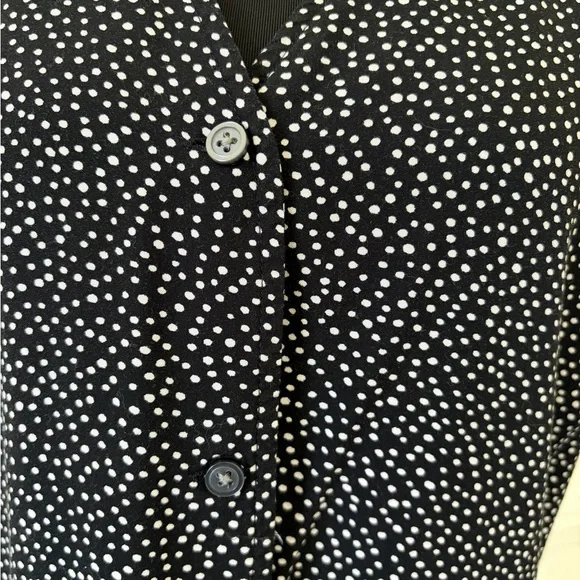 GAP Black and White Polka Dot button up dress. - Picture 8 of 13